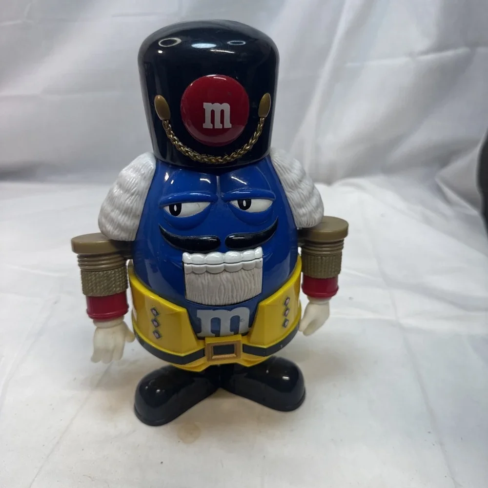 Vintage Blue M&M's‎ Nutcracker Candy Dispenser